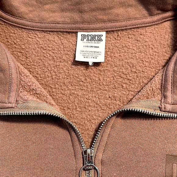 Victoria Secret’s Pink Zipper Down Sweatshirt - Large - Picture 2 of 3